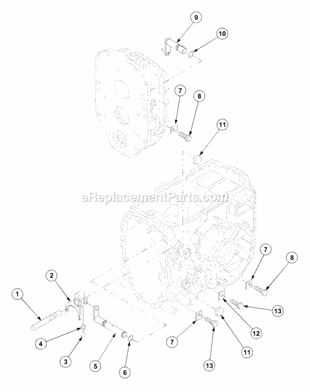 T/M Control (Part 2) Diagram and Parts List for 7532 54AF44G-710, 54AH44G-710, 54AN44G-710 Cub Cadet Lawn Tractor